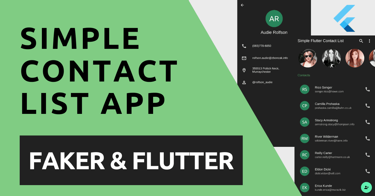 Create a Simple Contact App with Faker & Flutter